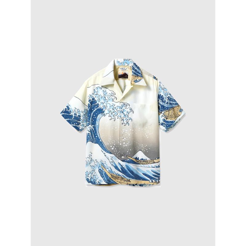 HUF サンサーフ SUN SURF アロハ シャツ メンズ レディース 北斎 葛飾 