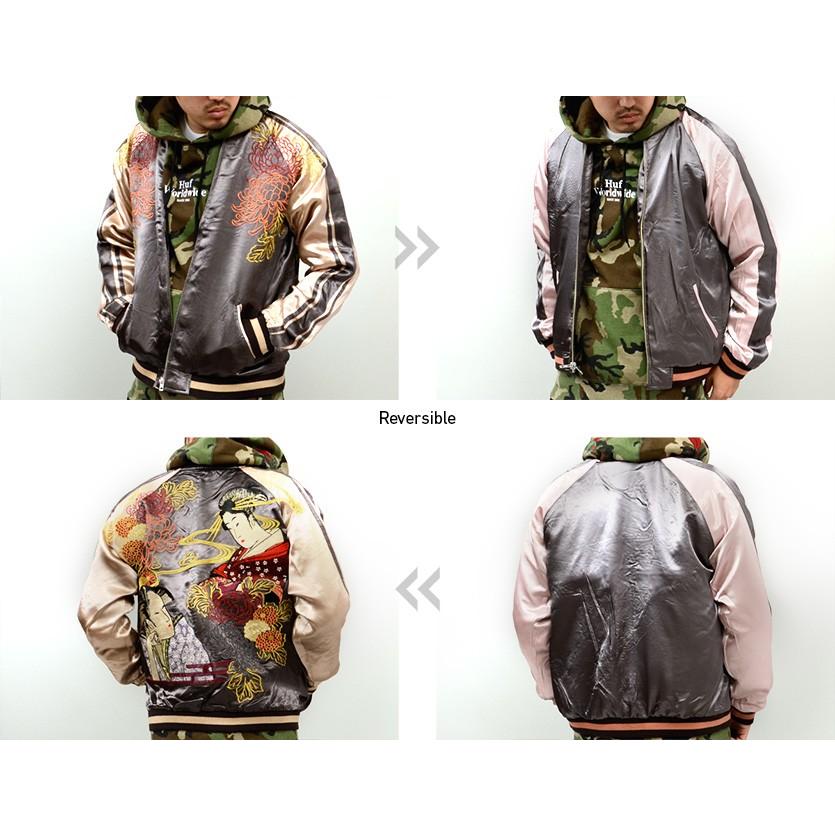 花旅楽団 和柄 スカジャン メンズ レディース 芸者 着物 舞妓 浮世絵