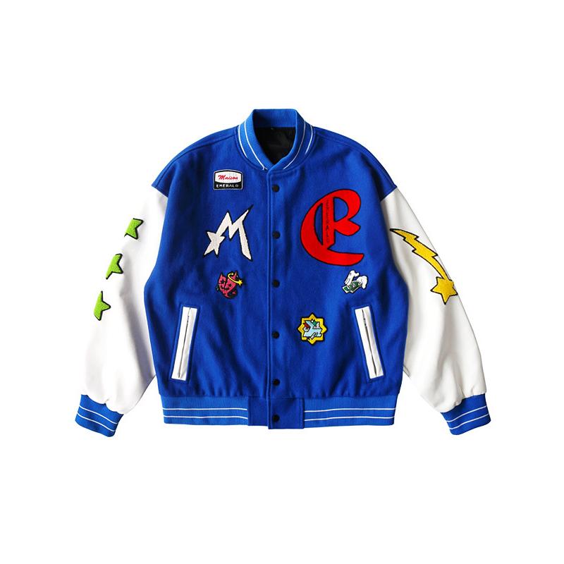 MAISON EMERALD メゾンエメラルド ジャケット スタジャン メンズ レディース BASEBALL JACKET  STAR-E-BASE-JKT