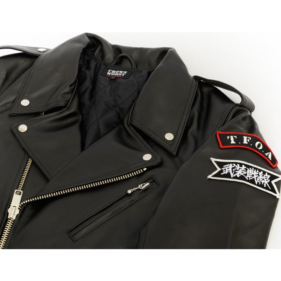 CROWS×WORST クローズ×ワースト レザー ダブル ライダース CROWS×WORST クローズ×ワースト レザー ダブル ライダース