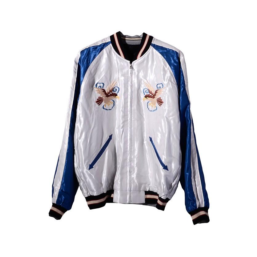 東洋エンタープライズ スカジャン ホワイト　リバーシブル テーラー東洋スカジャン【WHITE EAGLE×WHITE TIGER】リバーシブル