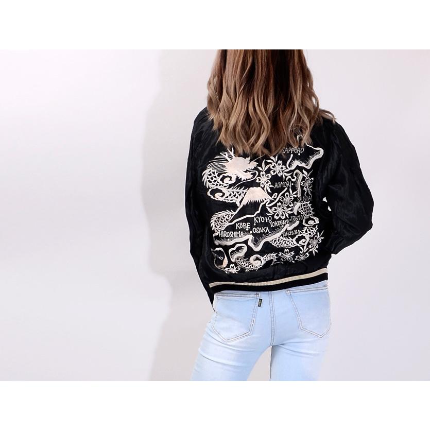 テーラー東洋　スカジャン　XL テーラー東洋スカジャン【BLACK EAGLE×TANGLED DRAGONS】リバーシブル