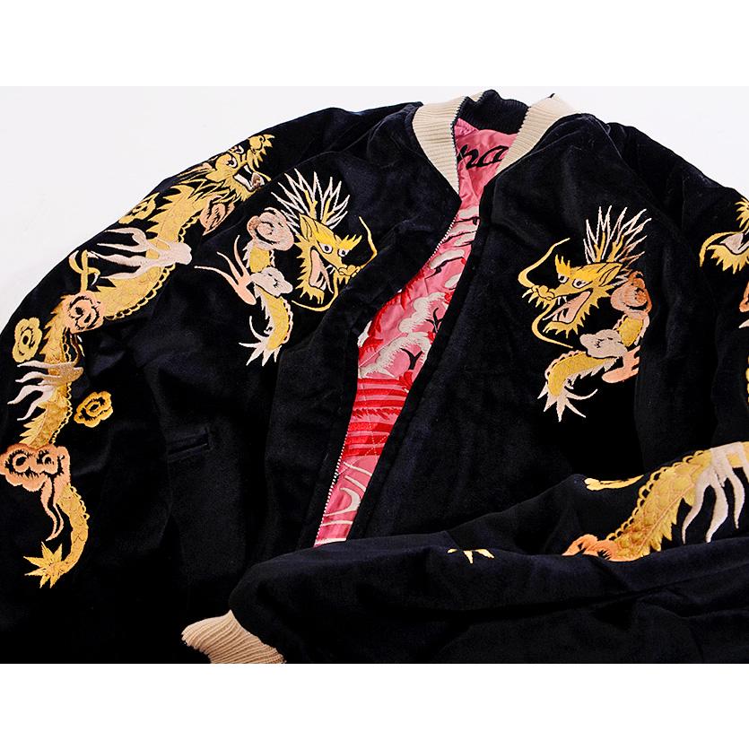 TAILOR TOYO テーラー東洋 スカジャン 別珍 メンズ 黒 龍 TAILOR TOYO テーラー東洋 スカジャン 別珍 メンズ 黒 龍