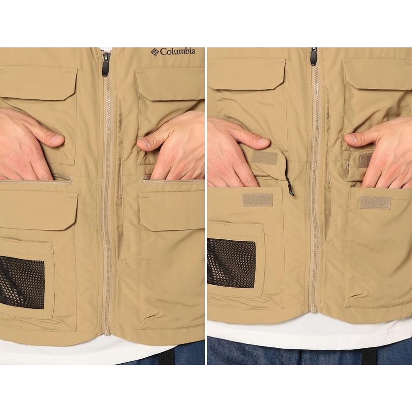 Columbia ナイロンベスト VIDORA VEST フィッシング ギミック Columbia（コロンビア） ベスト メンズ レディース 春夏 大きいサイズ