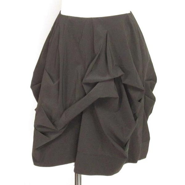 フォクシー ニューヨーク（FOXEY）こげ茶タックスカート 38  