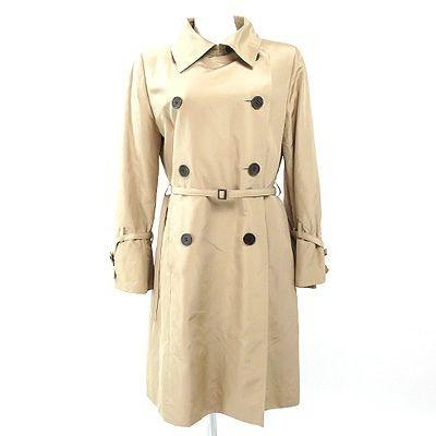 フォクシー (FOXEY)ベージュシルクグログランコート40 :17140319  