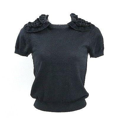 【30%OFF】 プラダ(PRADA)グレーフリル衿シルク混半袖ニット 38, PRIMACLASSE JAPAN 3fe9fee8