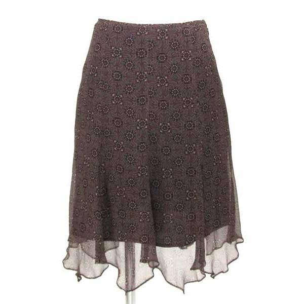 アナイ(ANAYI)黒柄シフォンスカート : 16151125-005 : ロデオ  