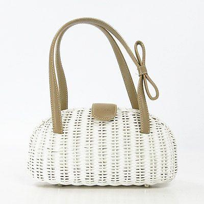 ポールカ(PAULE KA)白xベージュカゴバッグ : 20111101-026 : ロデオ  