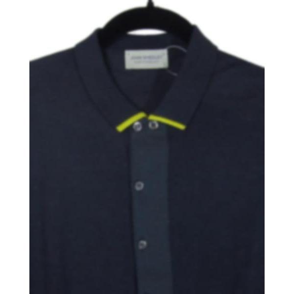 JOHN SMEDLEY ジョンスメドレー 24G ニット ポロシャツ ネイビー