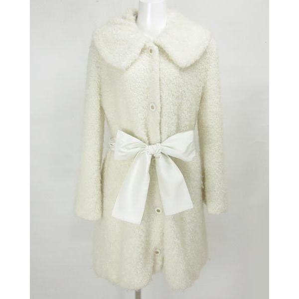 人気アイテム Cotoo コトゥ モコモコ素材のフェミニンなニットコート オフ白 38 コート モヘア混 コート アウター