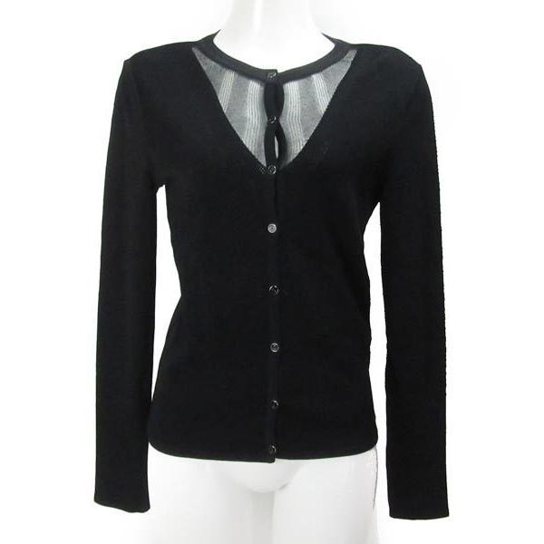 フォクシー FOXEY 黒 カーディガン 38