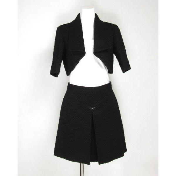ブルーガール(BLUGIRL)黒半袖スカートスーツ 42 :8542-20110823-019:ロデオギャラリー - 通販 - Yahoo