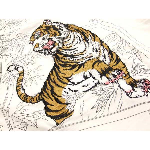 クロップドヘッズ 和柄 半袖Tシャツ 屏風の虎退治 1311-04 白 新品｜rodeomatubara｜03