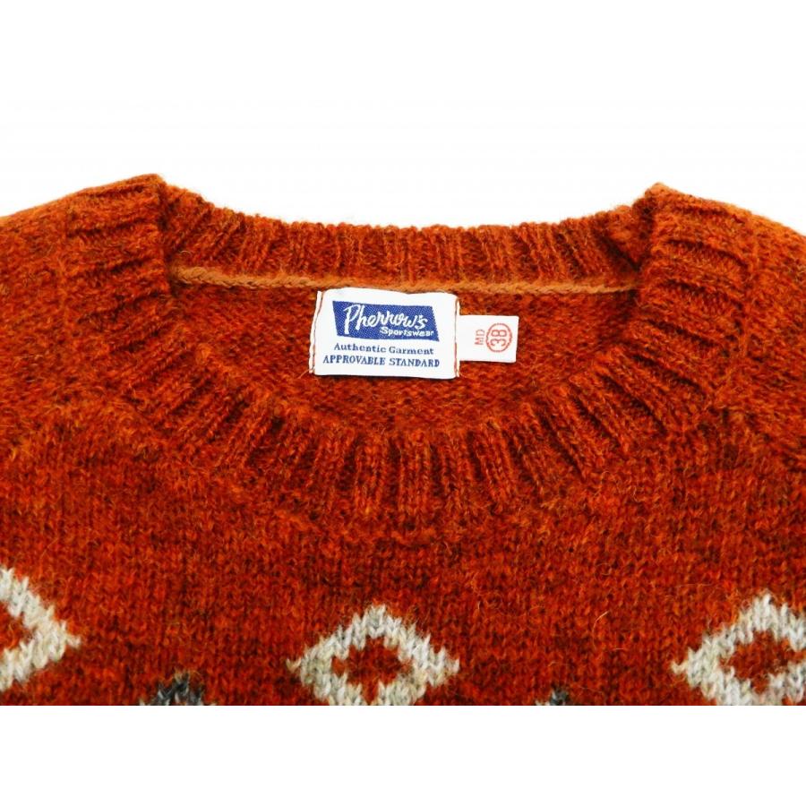 Pherrow's（フェローズ） セーター 19W-PSFS1 Pherrows メンズ 雪柄