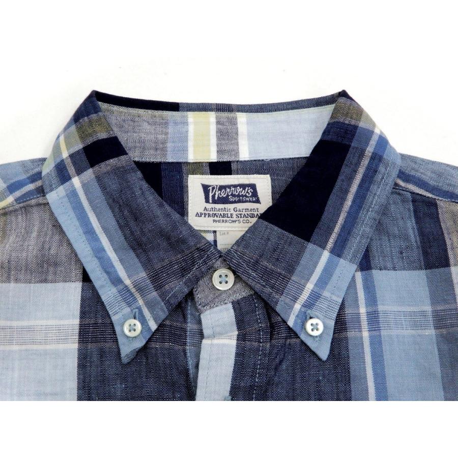 Pherrow's（フェローズ） ボタンダウンシャツ Pherrows インディゴ先