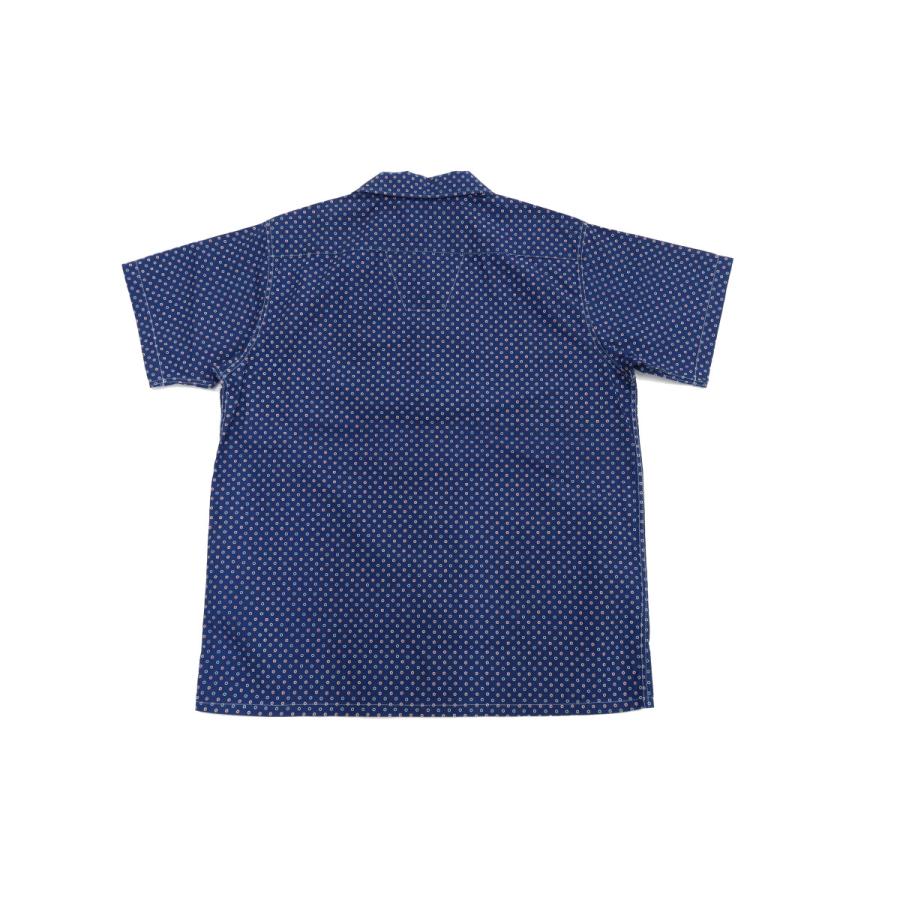 フェローズ オープンカラーシャツ インディゴ着抜ドット Pherrows コットンシーチング 半袖シャツ 22S-PIS1 新品