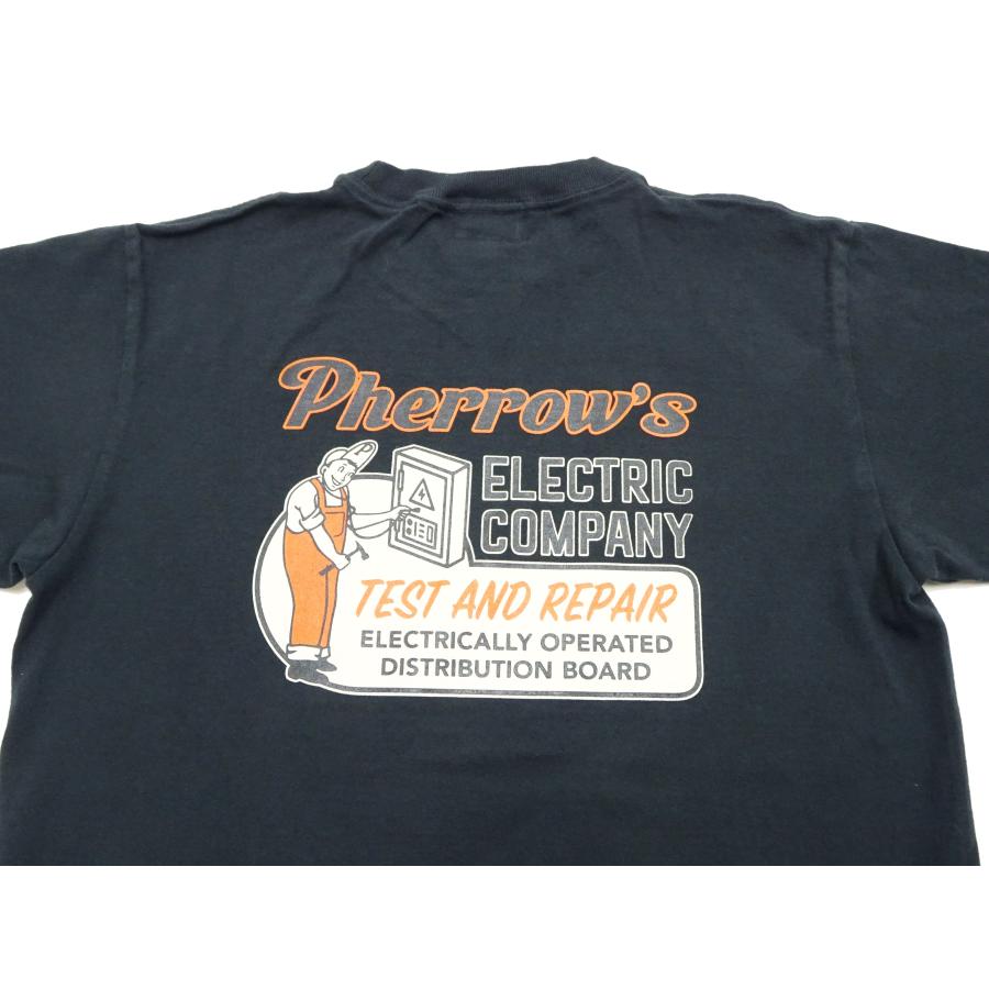 フェローズ 半袖Tシャツ PHERROW'S ELECTRIC COMPANY 半袖Tシャツ 23S-PT12 S.ブラック 新品｜rodeomatubara｜08