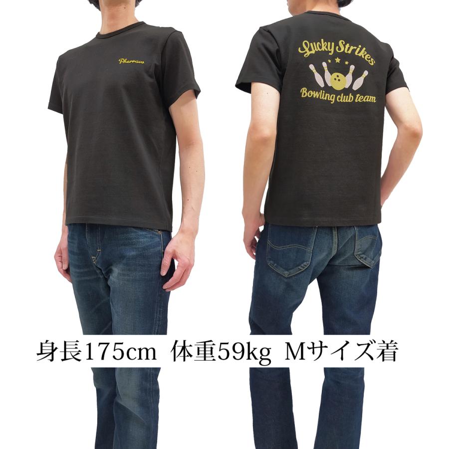 フェローズ Tシャツ PHERROWS 国産 PTPボディ ラッキーストライクス 半袖Tシャツ 23S-PTP2 S.ブラック 新品｜rodeomatubara｜03