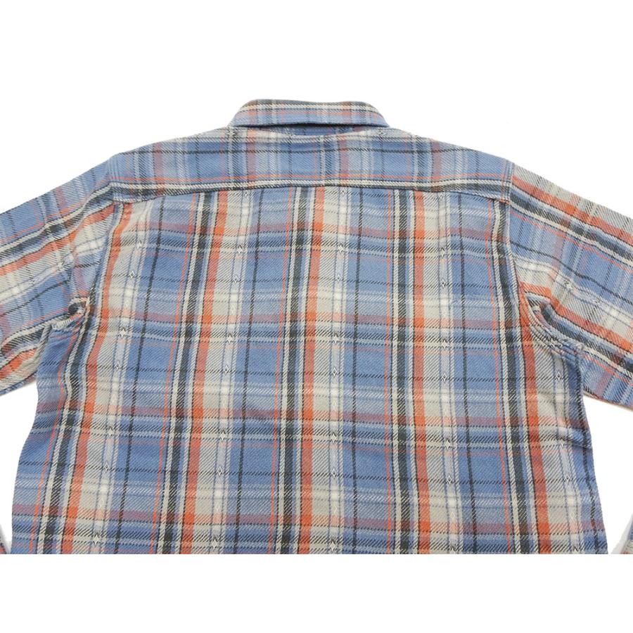 フェローズ チェックネル ワークシャツ PHERROW'S フランネル 長袖シャツ 23W-750WS-C ブルー 新品｜rodeomatubara｜12