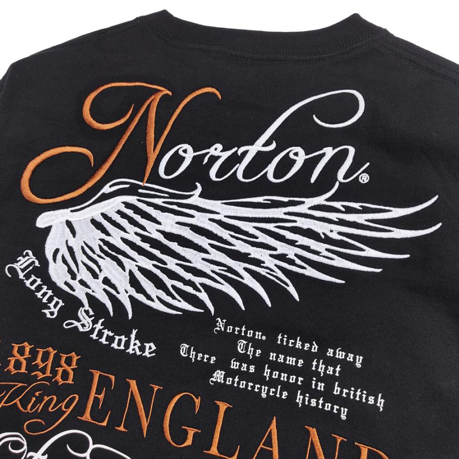 ノートン 長袖Tシャツ Norton ウイング刺繍 バックインパクト ノートン 長袖Tシャツ Norton ウイング刺繍 バックインパクト