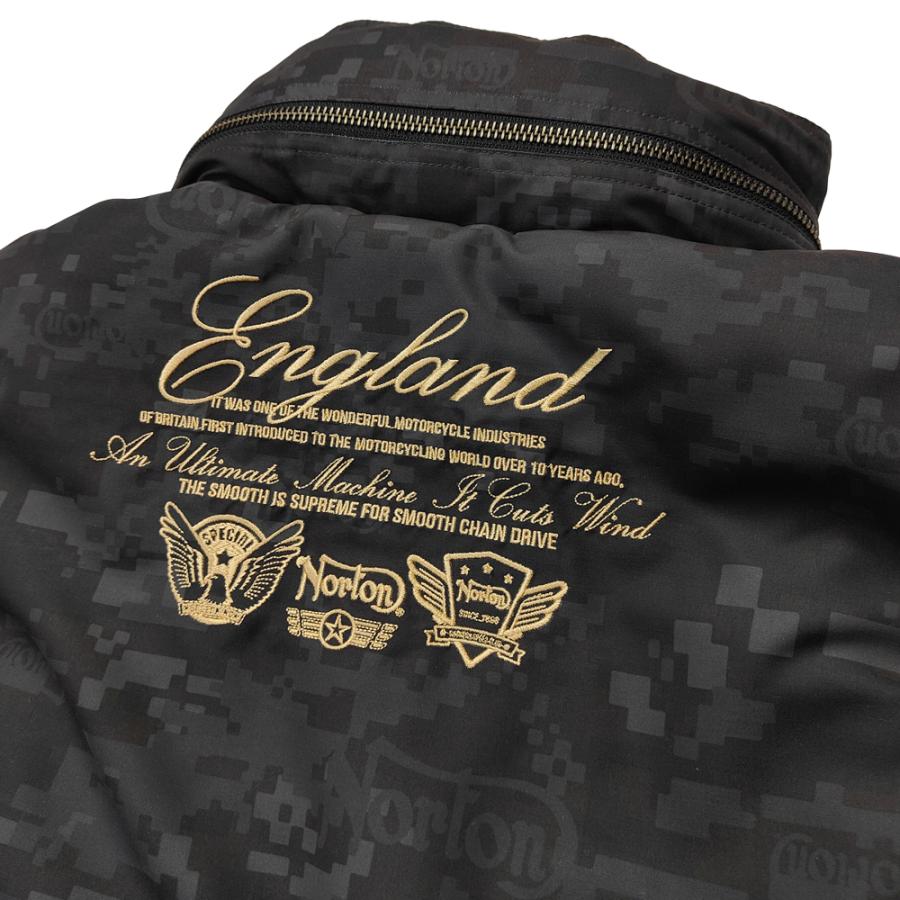ノートン（NORTON） ボリュームネック 中綿ジャケット 撥水ポリピーチ