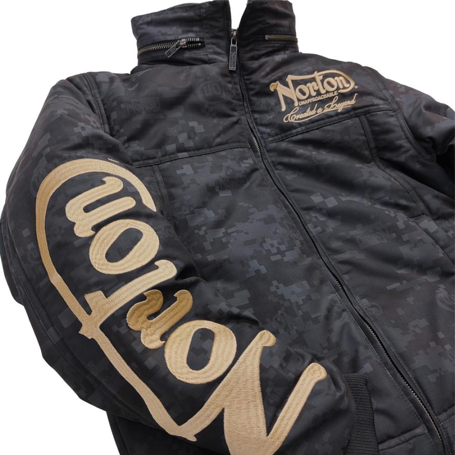ノートン（NORTON） ボリュームネック 中綿ジャケット 撥水ポリピーチ