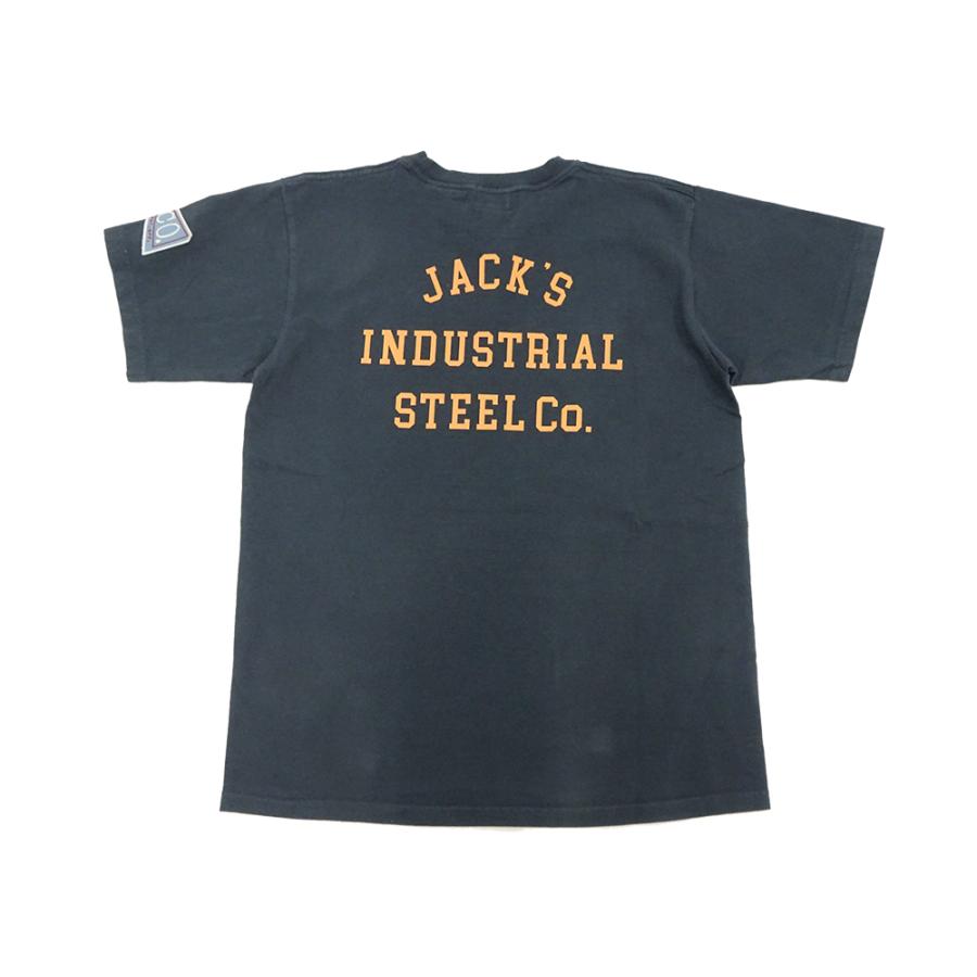 フェローズ ワッペン付き 半袖Tシャツ PHERROW'S 鉄鋼会社 JACK'S INDUSTRIAL STEEL 24S-PT3 S.ブラック 新品｜rodeomatubara｜07