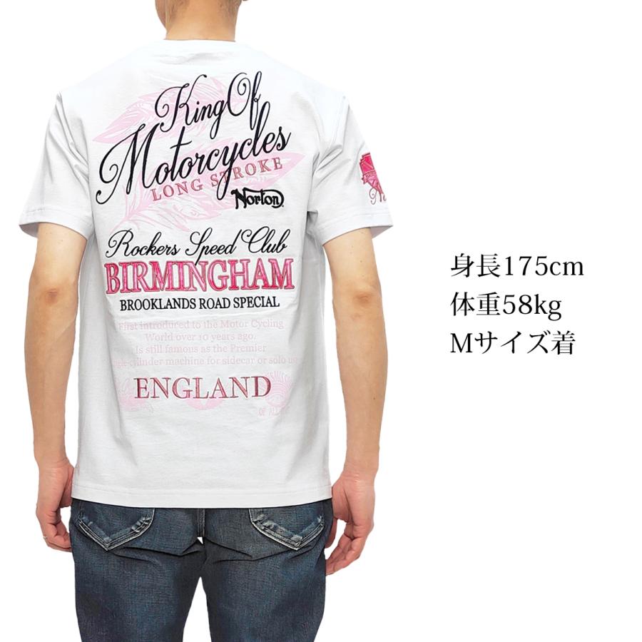 ノートン（NORTON） ノートンモーターサイクル 半袖Tシャツ ピンク 