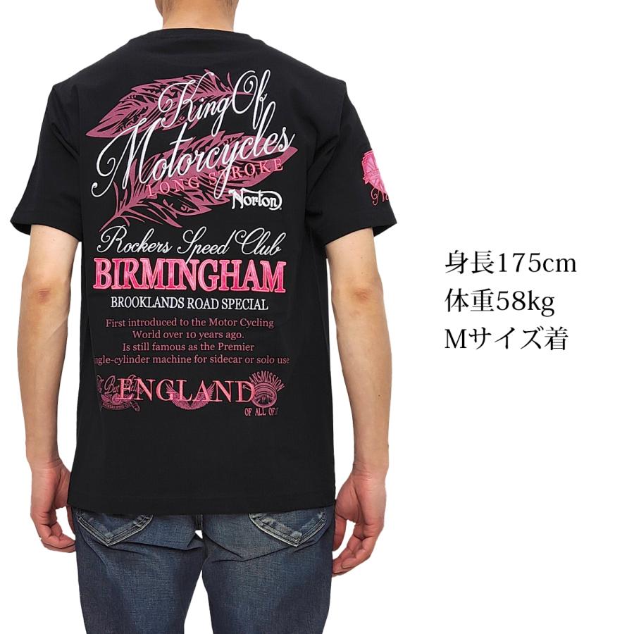 ノートン ノートンモーターサイクル 半袖Tシャツ Norton ピンク ノートン ノートンモーターサイクル 半袖Tシャツ Norton ピンク