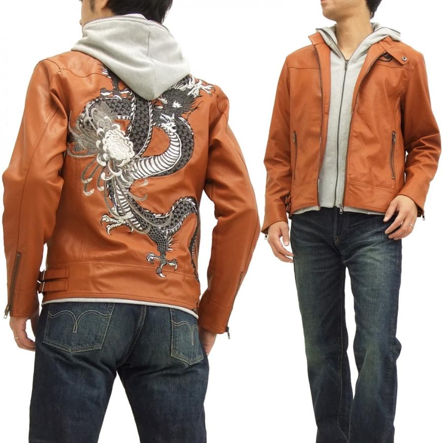 絡繰魂 フェイクレザー フーデッドライダースジャケット 253516