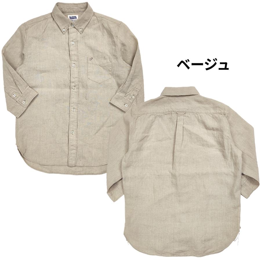 Pherrow's（フェローズ） 7分袖シャツ フレンチリネン Pherrows 七分袖
