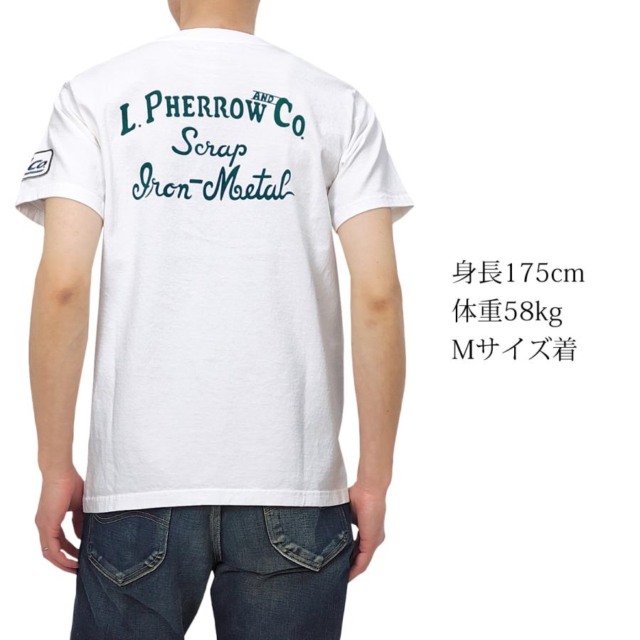 Pherrow's（フェローズ） ワッペン付き 半袖Tシャツ 鉄鋼業者 L.P & Co