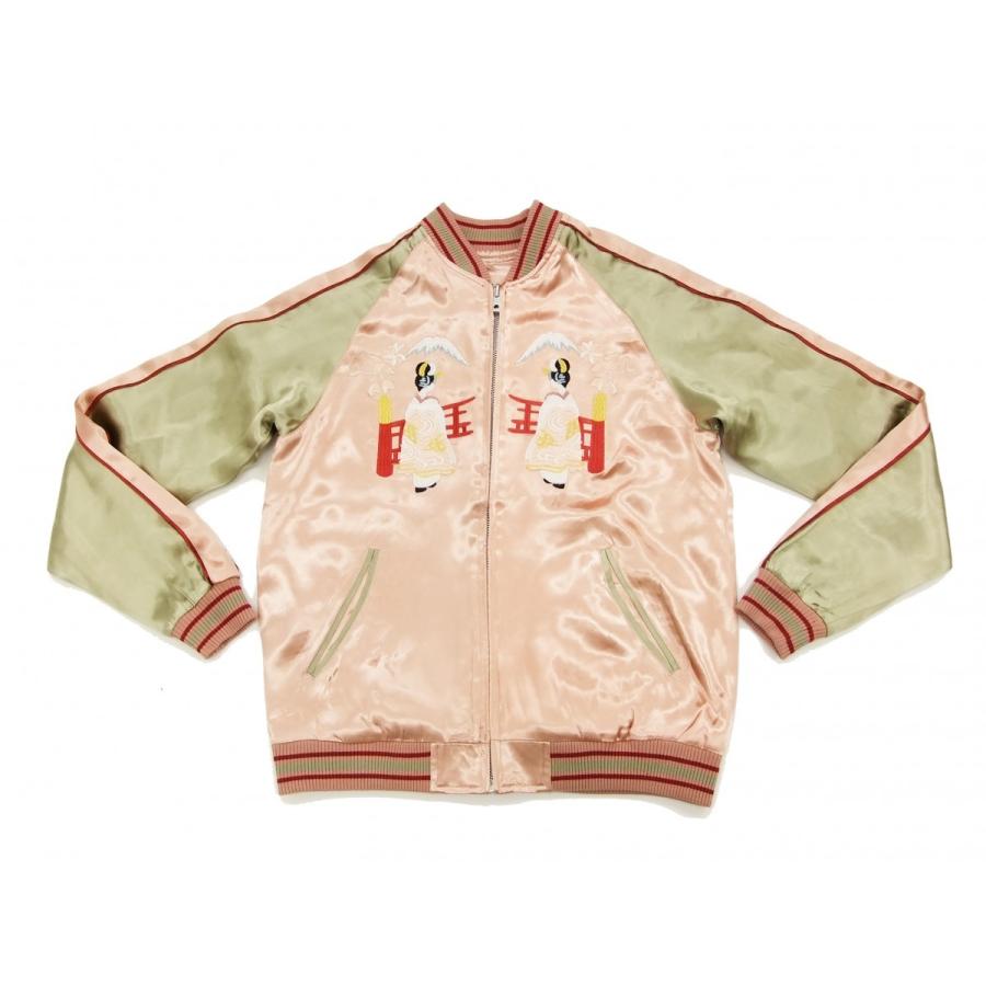 ジャパネスク スカジャン 3RSJ-029 舞妓 日本地図柄 メンズ スーベニア