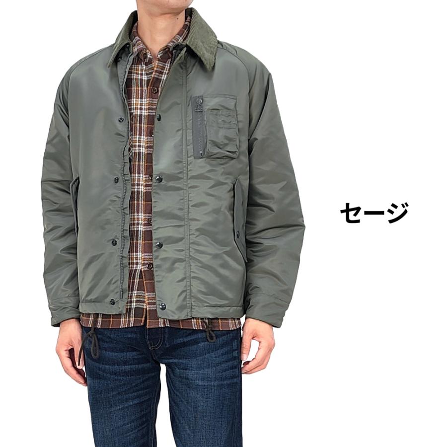 HOUSTON（ヒューストン） ナイロン ハンティングジャケット 襟