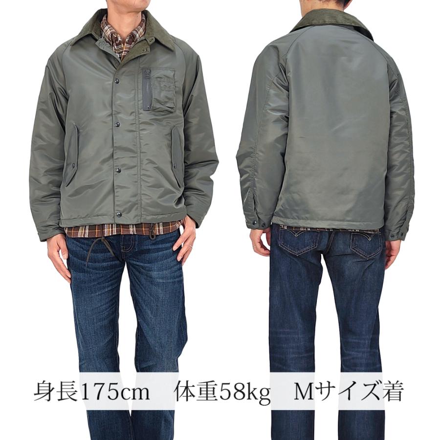 HOUSTON（ヒューストン） ナイロン ハンティングジャケット 襟