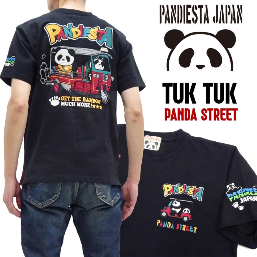 キャラクターイラスト Tシャツ XL PANDIESTA（パンディエスタ） 半袖Tシャツ トゥクトゥク 熊猫三輪車