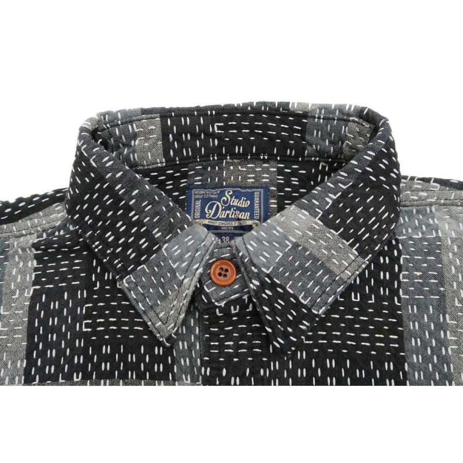 ステュディオダルチザン 野良着刺し子 ワークシャツ Studio Dartisan ダルチ 長袖シャツ 5666 ブラック 新品 野良着刺し子 ステュディオダルチザン ワークシャツ Studio Dartisan ダルチ 長袖シャツ ブラック