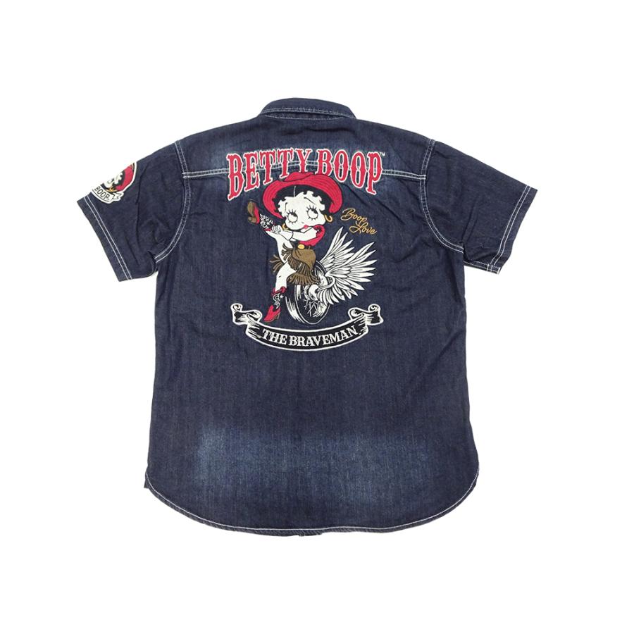 BETTY BOOP ベティ・ブープ ブレイブマン デニムシャツ BETTY BOOP ベティ・ブープ ブレイブマン デニムシャツ