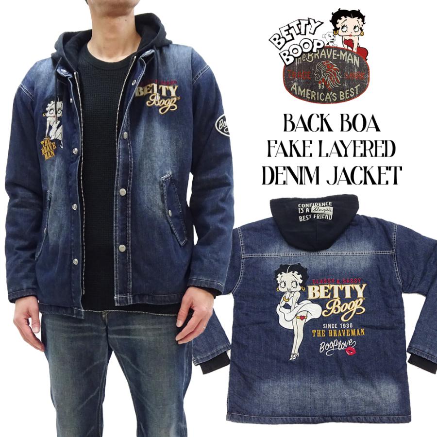 BETTY BOOP ベティ・ブープ ブレイブマン デニムジャケット BETTY BOOP ベティ・ブープ ブレイブマン デニムジャケット