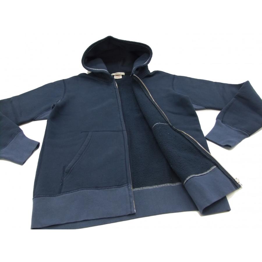 BARNS outfitters バーンズ パーカー ジップスウェット 無地 小寸編み BR-3010 紺 新品_7