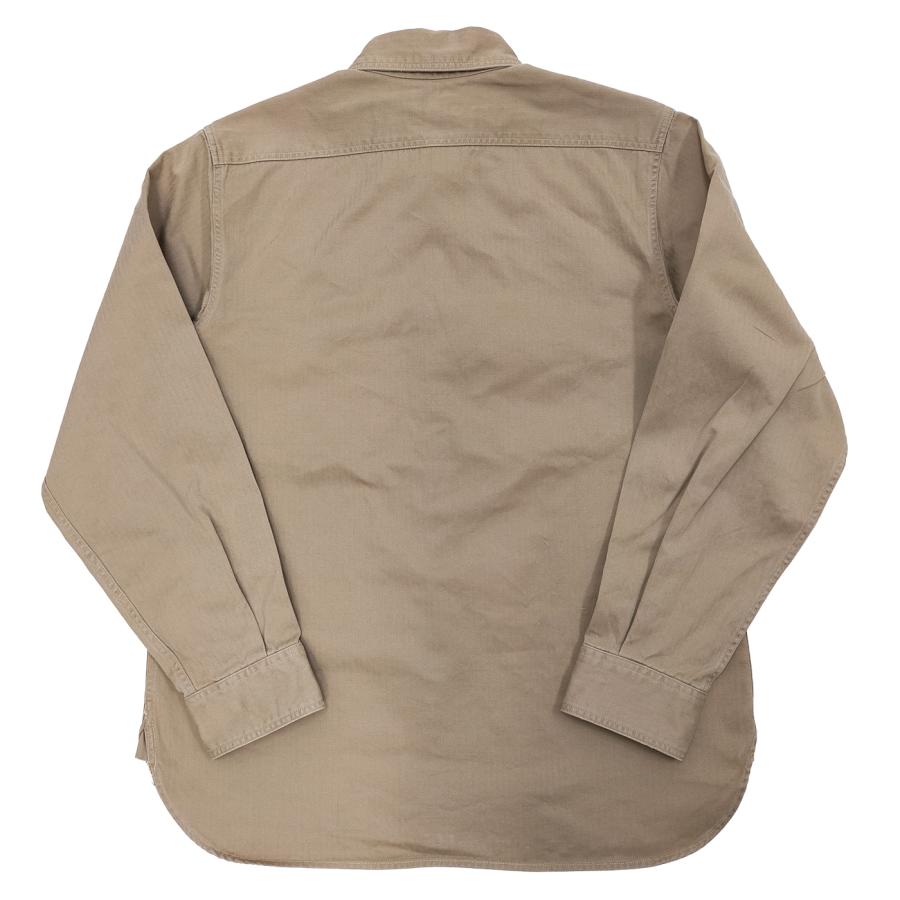 BUZZ RICKSON'S バズリクソンズ ヘリンボーン ワークシャツ 無地 長袖