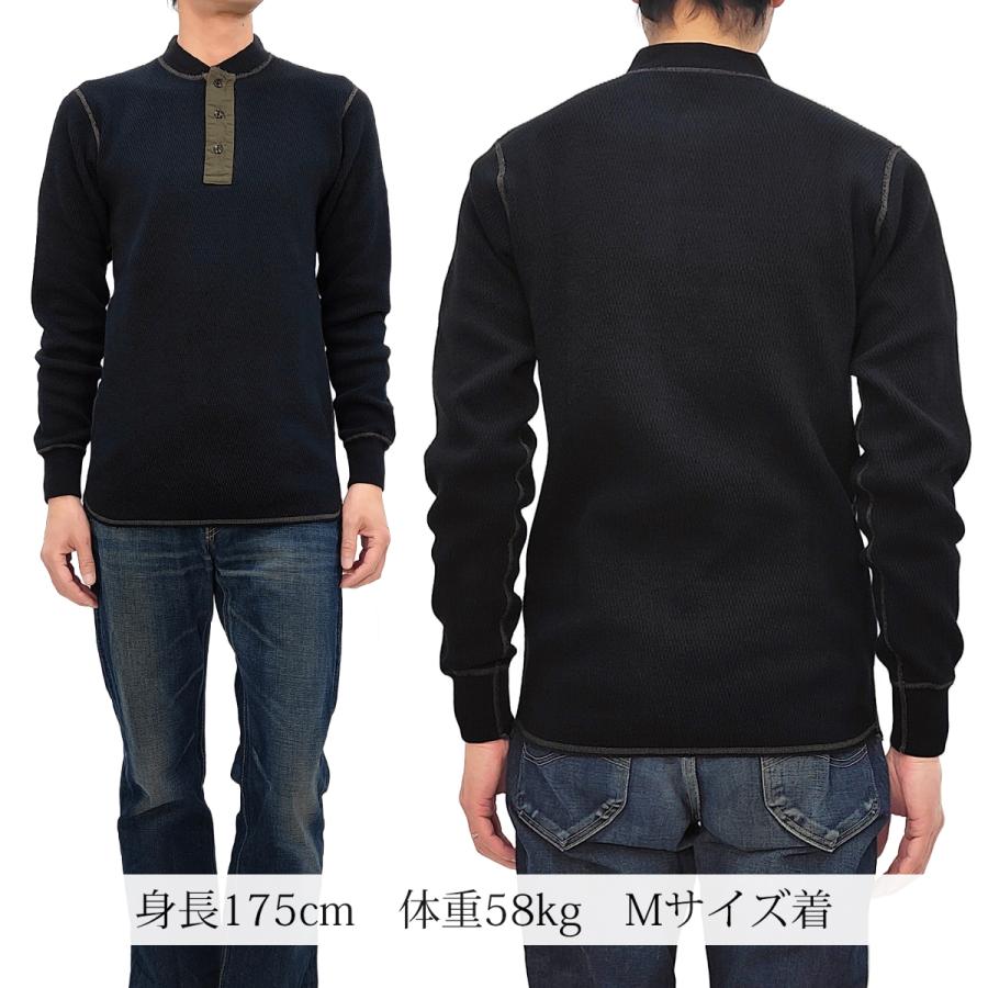 BUZZ RICKSON'S バズリクソンズ サーマル ヘンリーネック 長袖Tシャツ
