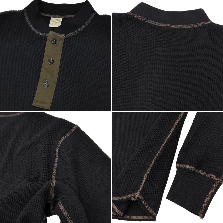 BUZZ RICKSON'S バズリクソンズ サーマル ヘンリーネック 長袖Tシャツ