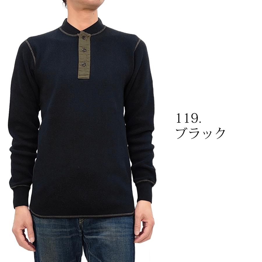 BUZZ RICKSON'S バズリクソンズ サーマル ヘンリーネック 長袖Tシャツ