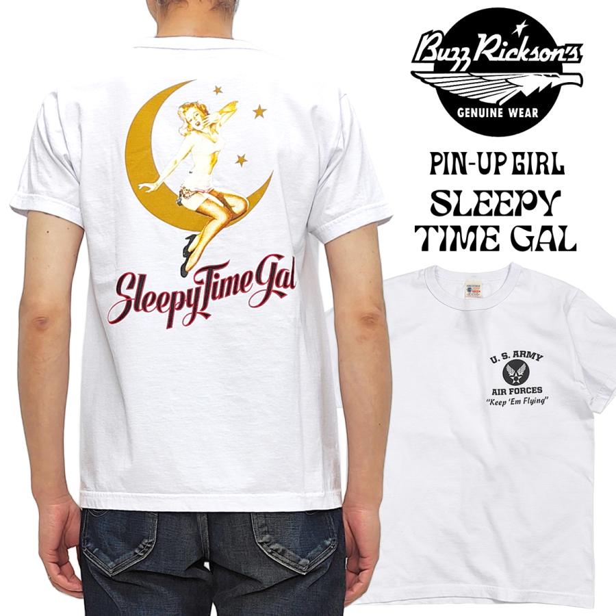 半袖Tシャツ「SLEEPY TIME GAL」 BUZZ RICKSON'S BR79624 バズリクソンズ ミリタリー ピンナップガール 東洋エンタープライズ BUZZ RICKSON'S バズリクソンズ 半袖Tシャツ ピンナップガール SLEEPY