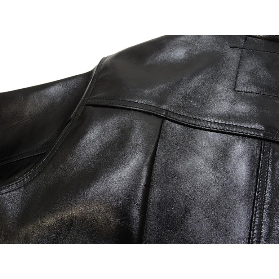【BUZZ RICKSON’S】1st型大戦モデルレザージャケット BUZZ RICKSON'S バズリクソンズ BR80665 ブラック レザー ブラウス 1st
