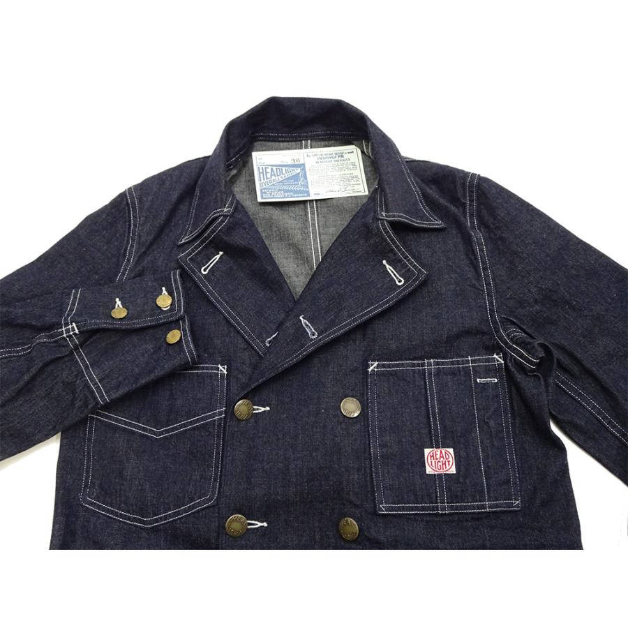 HEAD LIGHT（ヘッドライト） 9.5oz デニム ダブルブレスト コート