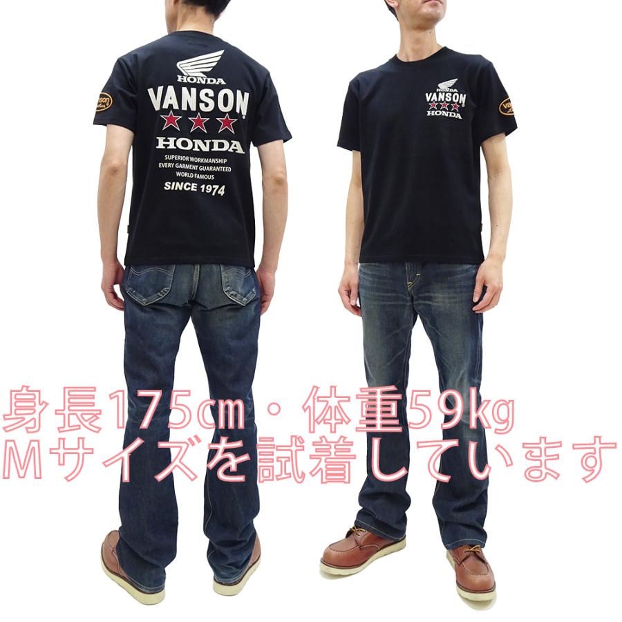 新品バンソンvanson✖️HONDAホンダコラボ　 最高デザイン　Tシャツ VANSON（バンソン） ホンダ 半袖Tシャツ VANSON HONDA コラボ トリプル