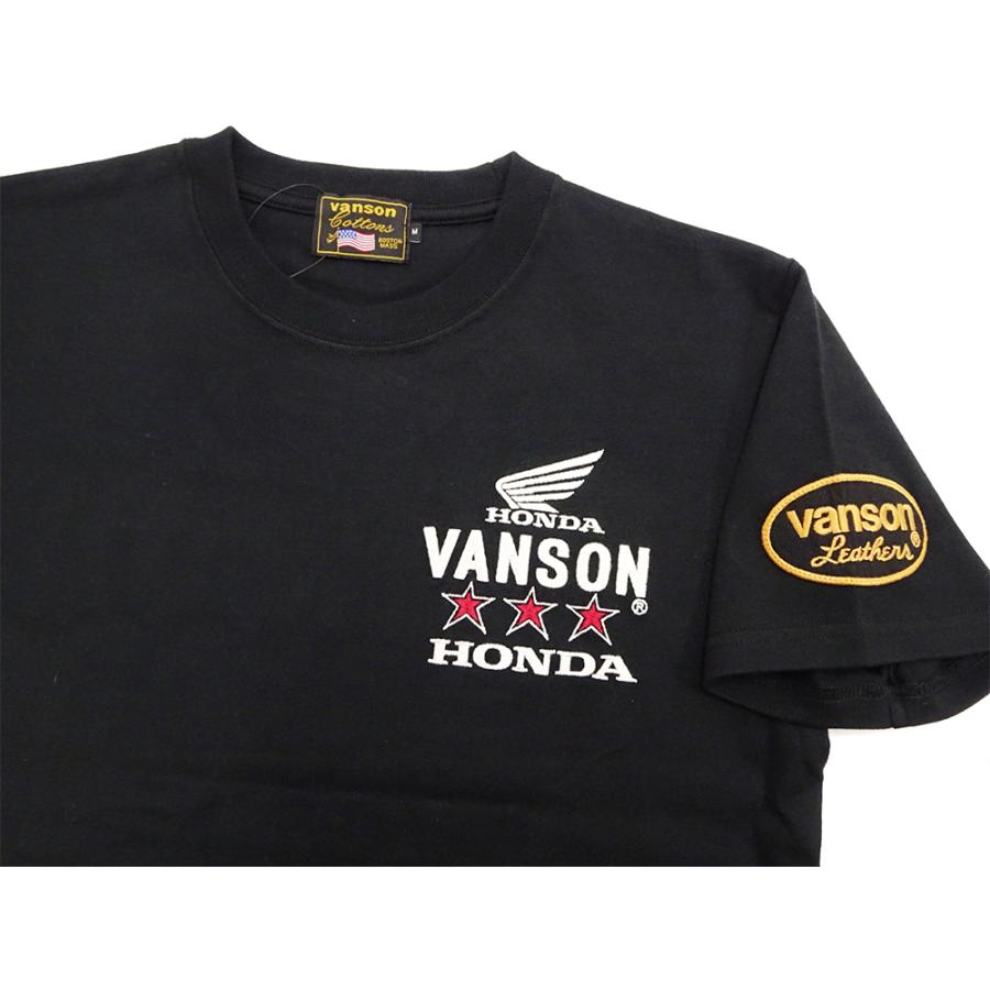 VANSON（バンソン） ホンダ 半袖Tシャツ VANSON HONDA コラボ トリプル